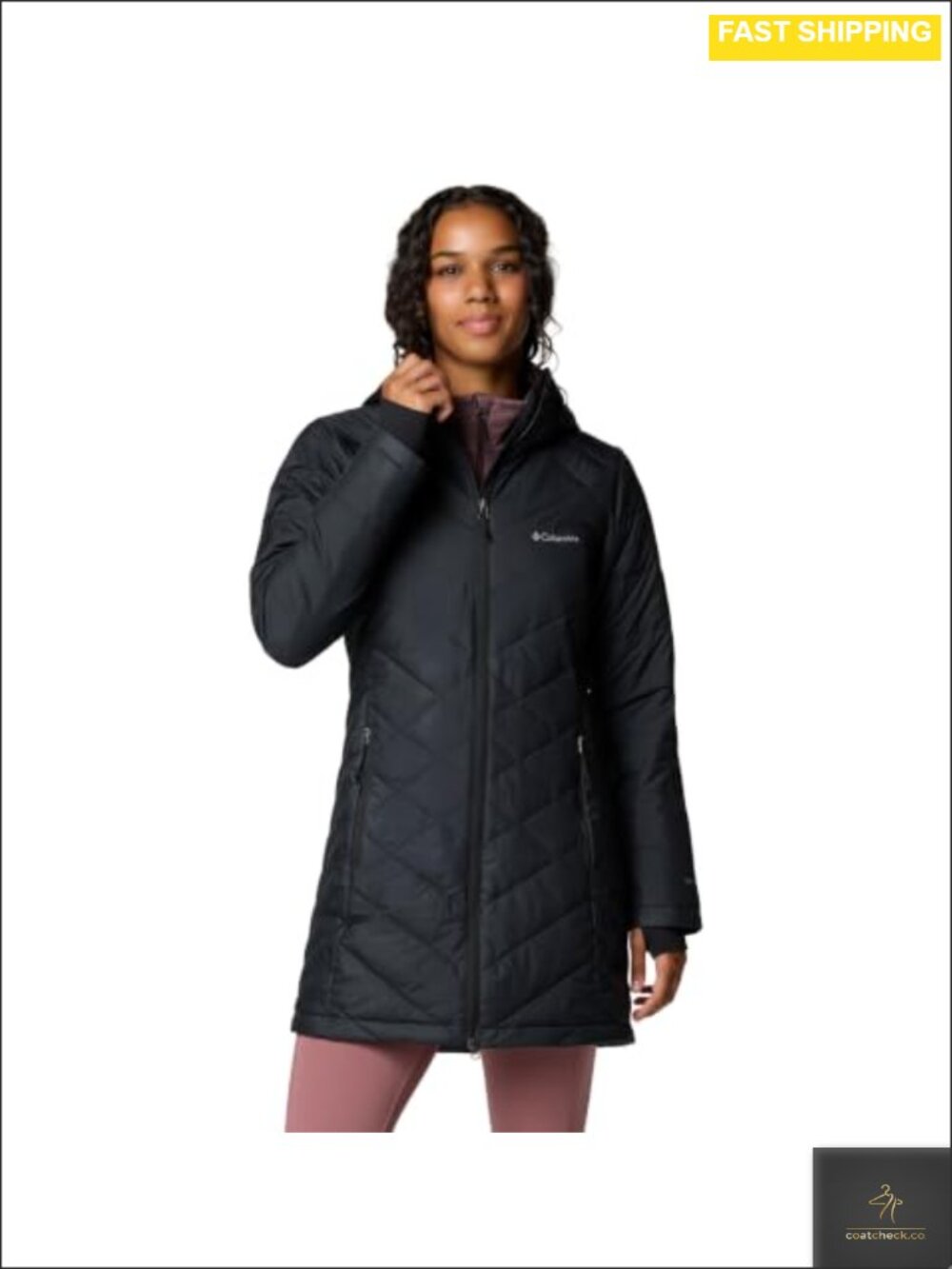 Columbia Women's Heavenly Long Hooded Jacket Insulated Winter Coat